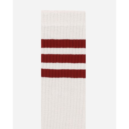 Brand New Wales Bonner Socks Wonder White / Burgundy Just In