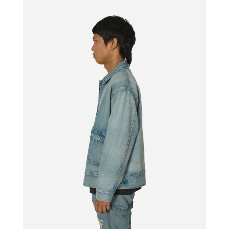 Brand New Made in Japan Utility Trucker Jacket Blue