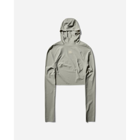 Brand New Women's Fear of God Athletics Base Layer Crop Hoodie Sesame In Stock