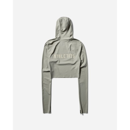 Brand New Women's Fear of God Athletics Base Layer Crop Hoodie Sesame In Stock