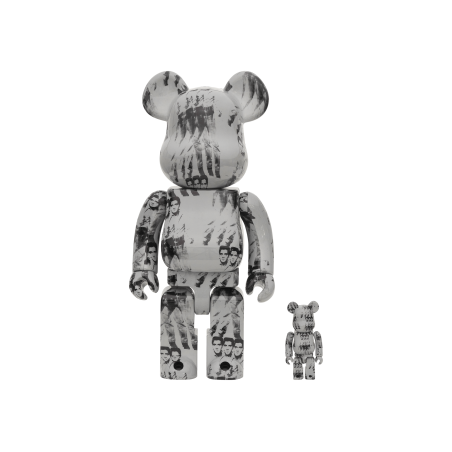 Brand New 100% + 400% Andy Warhol's Elvis Presley Be@rbrick Multicolor Fresh Release