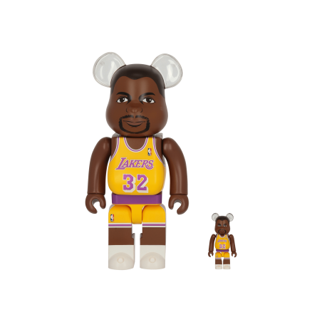 Brand New 100% + 400% Magic Johnson Be@rbrick Multicolor New Release