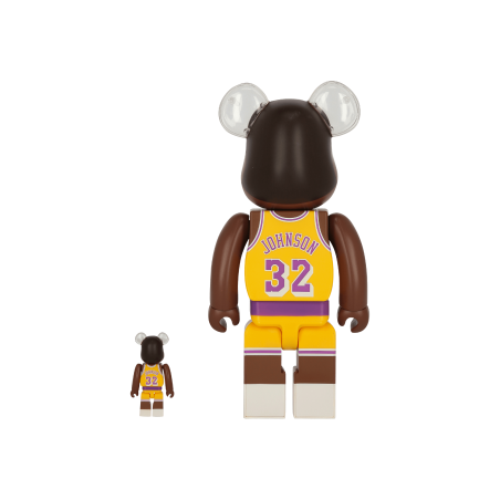 Brand New 100% + 400% Magic Johnson Be@rbrick Multicolor New Release