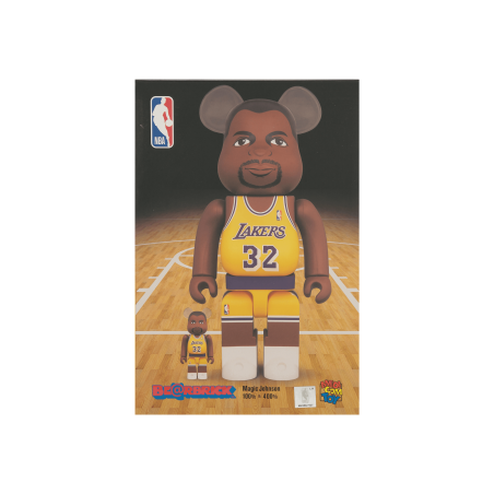 Brand New 100% + 400% Magic Johnson Be@rbrick Multicolor New Release