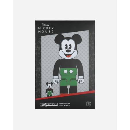 Brand New 100% + 400% Mickey Mouse 1930's Poster Be@rbrick Multicolor Ready for Shipment