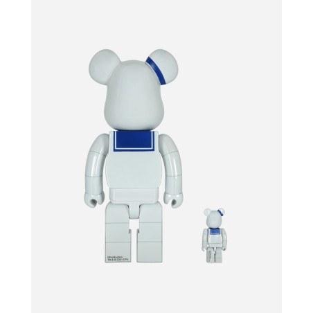 Brand New 100%+400% Stay Puft Marshmallow Man Be@rbrick White Just Launched