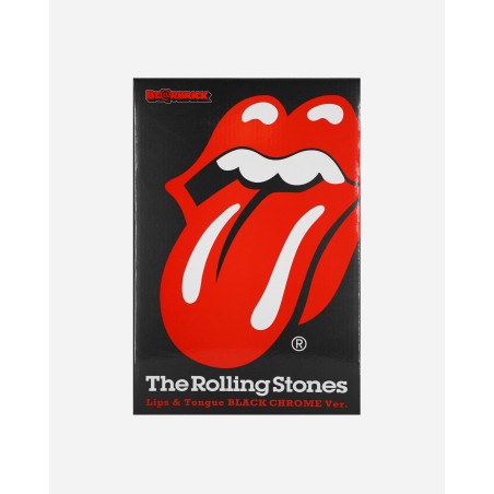 Brand New 100% + 400% The Rolling Stones Lips & Tongue Be@rbrick Black Hot New Item