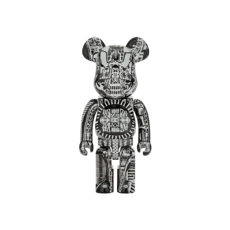 Brand New 1000% H.R. Giger Chrome Version Be@rbrick Black Limited Stock