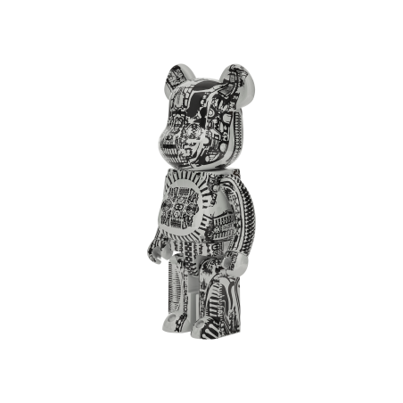 Brand New 1000% H.R. Giger Chrome Version Be@rbrick White Immediate Availability