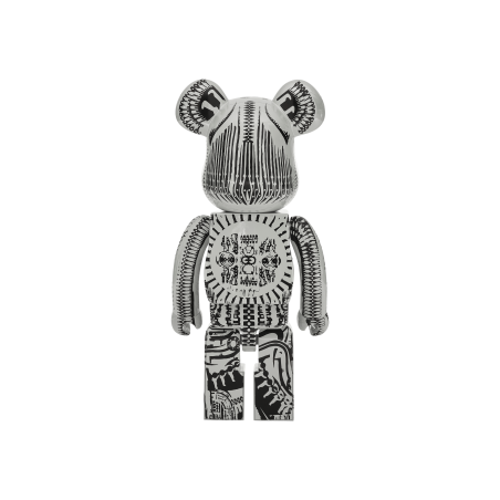 Brand New 1000% H.R. Giger Chrome Version Be@rbrick White Immediate Availability