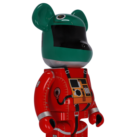 Brand New 1000% Space Suit Green Helmet & Orange Suit Version Be@rbrick Multicolor