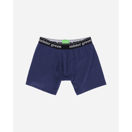 Brand New Wordmark Hemp Boxers Chlorophyll / Navy Hot New Item