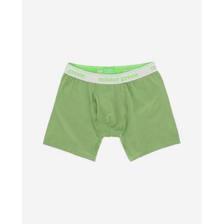 Brand New Wordmark Hemp Boxers Chlorophyll / Navy Hot New Item