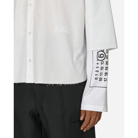 Brand New Double Sleeve Layer Shirt White