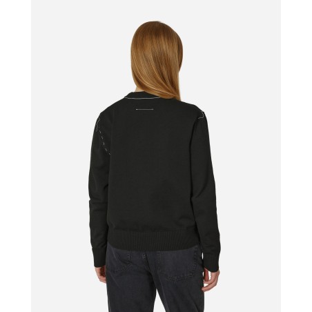 Brand New Deconstructed Crewneck Sweater Black