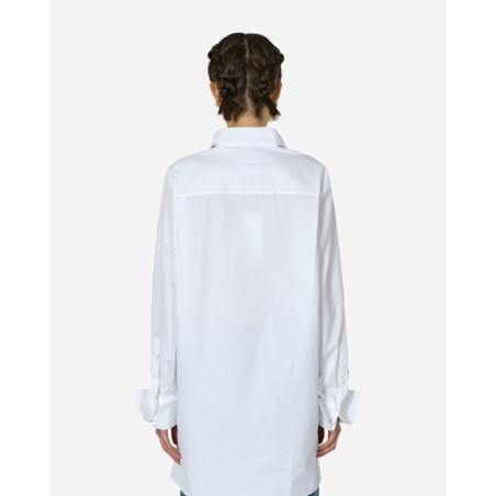 Brand New Wide Sleeved Stripy Poplin Shirt Off White New Collection