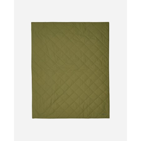 Brand New Nylon Reversible Throw Blanket Olive