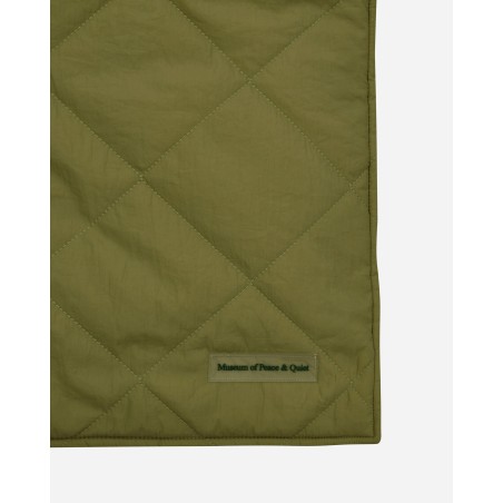 Brand New Nylon Reversible Throw Blanket Olive