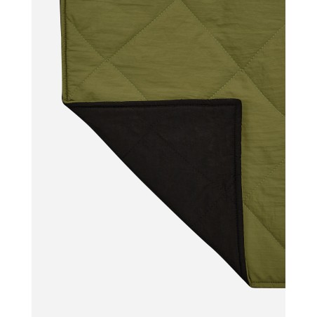 Brand New Nylon Reversible Throw Blanket Olive