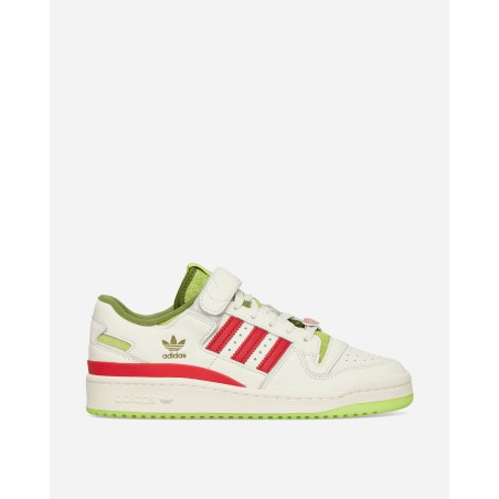 Brand New Forum Low The Grinch Sneakers Cream White / Collegiate Red / Solar Slime Just Launched