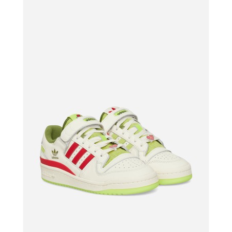 Brand New Forum Low The Grinch Sneakers Cream White / Collegiate Red / Solar Slime Just Launched