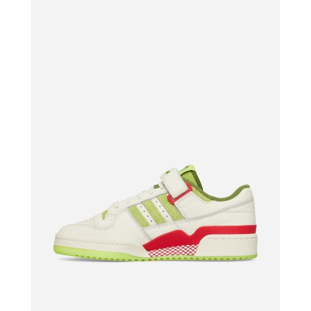 Brand New Forum Low The Grinch Sneakers Cream White / Collegiate Red / Solar Slime Just Launched