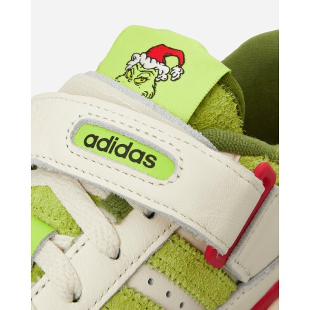 Brand New Forum Low The Grinch Sneakers Cream White / Collegiate Red / Solar Slime Just Launched