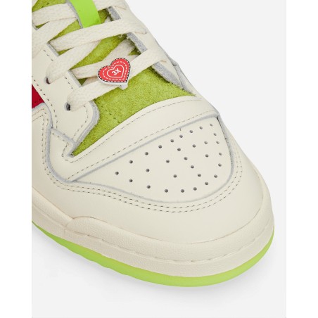 Brand New Forum Low The Grinch Sneakers Cream White / Collegiate Red / Solar Slime Just Launched