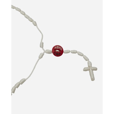 Brand New Cord Cross Necklace White Immediate Availability