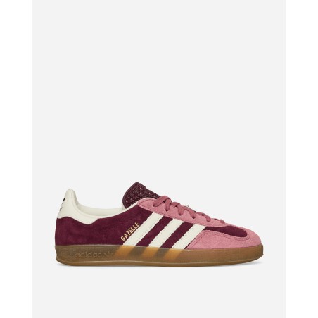 Brand New Gazelle Indoor Sneakers Maroon / Cloud White On Hand Now