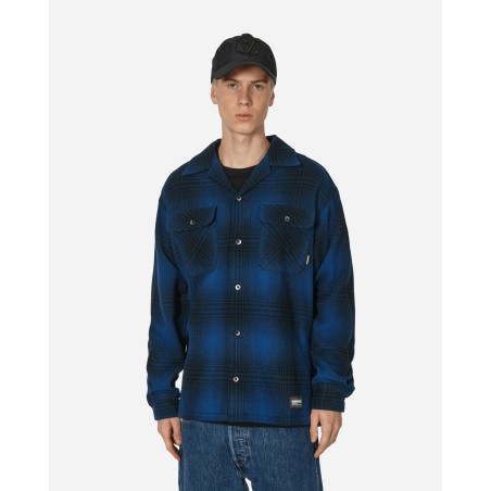 Brand New Wool Hombre Check Longsleeve Shirt Blue New Collection