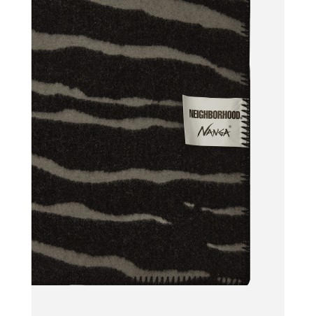 Brand New NANGA Tiger Pattern Wool Blanket Grey Ready for Shipment