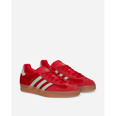 Brand New WMNS Gazelle Indoor Sneakers Better Scarlet / Hazy Green New Stock