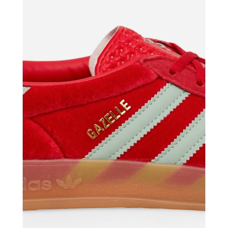 Brand New WMNS Gazelle Indoor Sneakers Better Scarlet / Hazy Green New Stock