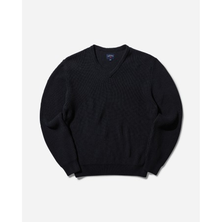 Brand New Men's V-Neck Shaker Stitch Sweater Navy New Release