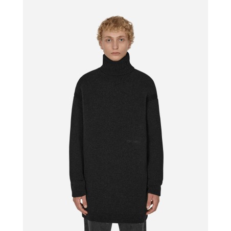 Brand New Micro Bouclé Knit Turtleneck Black Limited Stock