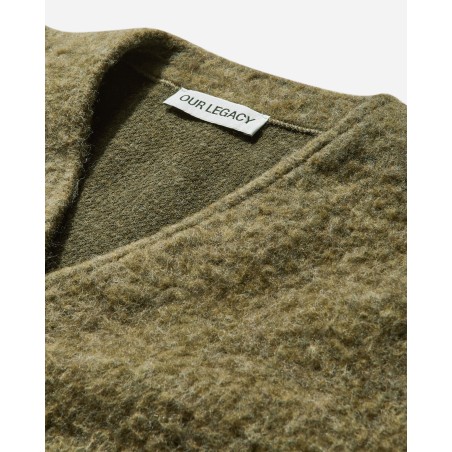 Brand New Men's Tumble Wool Cardigan Fresh Moss Available for Immediate Shipping