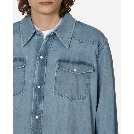 Brand New Rider Wash Denim Frontier Shirt Blue Just In