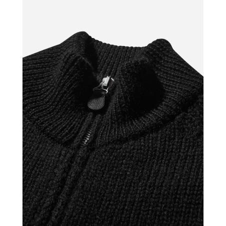 Brand New Women's Ultra Zip Funnel Sweater Jet Black New Release