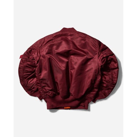 Brand New Men's MA-1 Bomber Jacket Burgundy Limited Stock