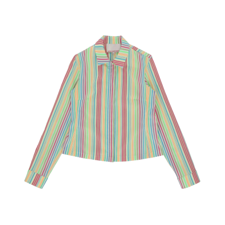 Brand New Clown Stripe Shirt Multicolor Available for Immediate Shipping