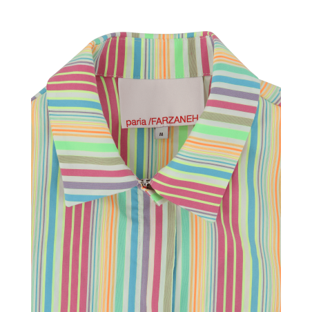 Brand New Clown Stripe Shirt Multicolor Available for Immediate Shipping