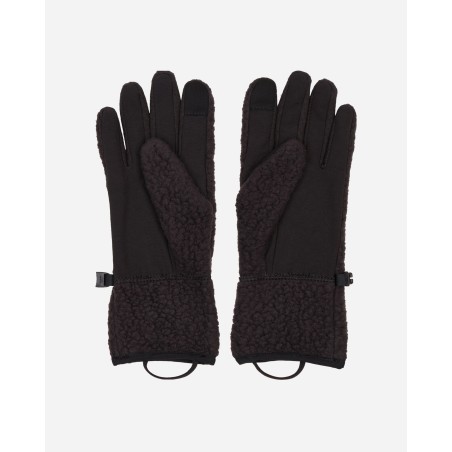 Brand New Retro Pile Fleece Gloves Black Latest Edition