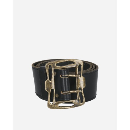 Brand New Big Golden Buckle Leather Belt Black Just In