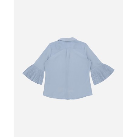 Brand New Women's Pleated Arms Shirt Grey New Release