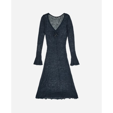 Brand New Women's Knit Mesh Dress Blue