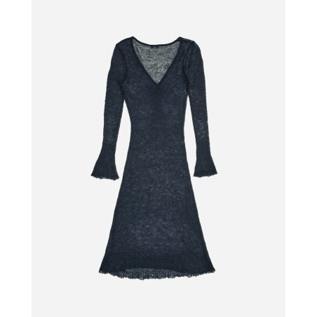 Brand New Women's Knit Mesh Dress Blue