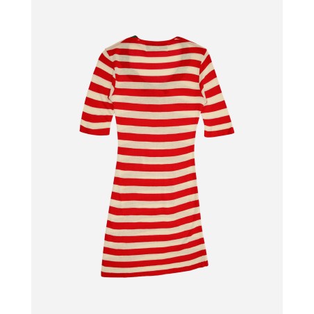 Brand New Women's Cheap and Chic Laurel Striped Dress Red On Hand Now