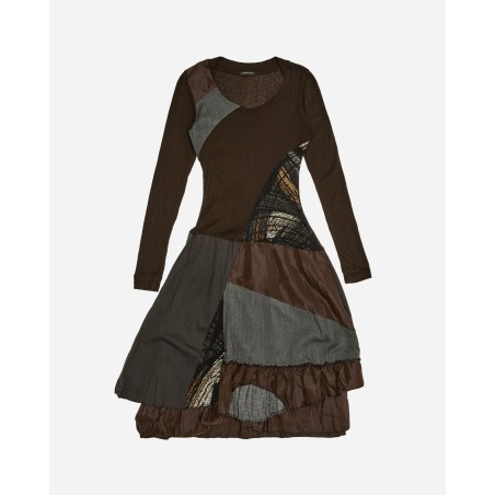 Brand New Women's Patches Dress Brown New Release