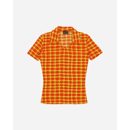 Brand New Women's Y2K Top Orange On Hand Now